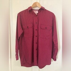 Vintage Robin Ross clothing 100% cotton button down shirt long sleeve pink